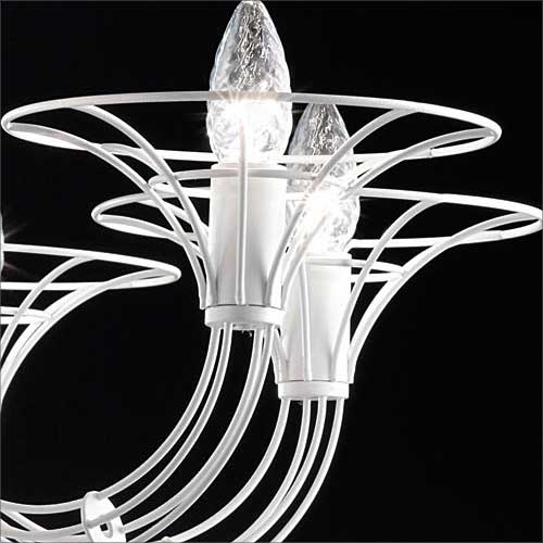 Metal Lux Dedalo 12 Light Chandelier in Satin Gold