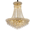 Diyas Alexandra 13 Light Pendant Light in Gold with Crystal