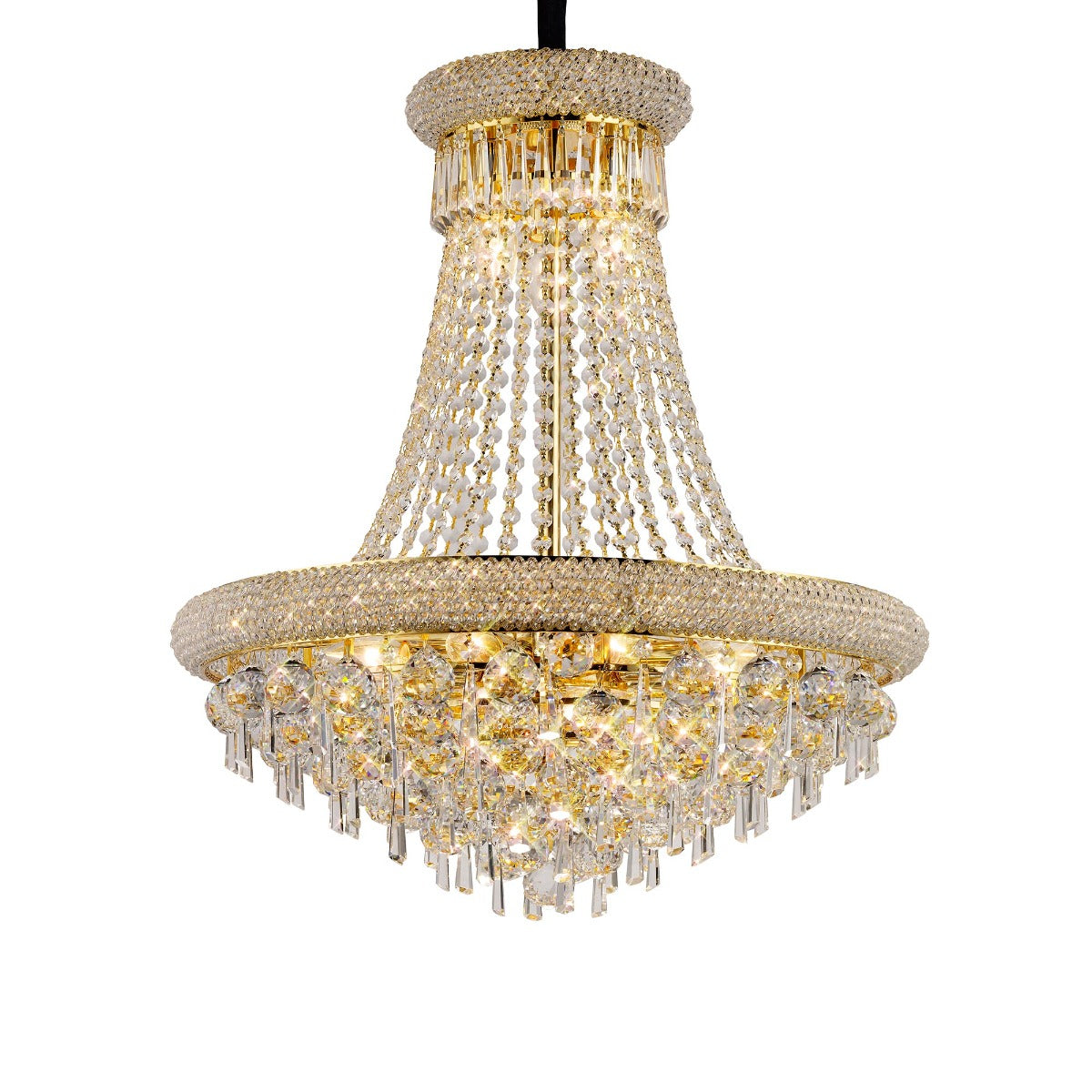 Diyas Alexandra 13 Light Pendant Light in Gold with Crystal