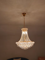 Diyas Alexandra 13 Light Pendant Light in Gold with Crystal