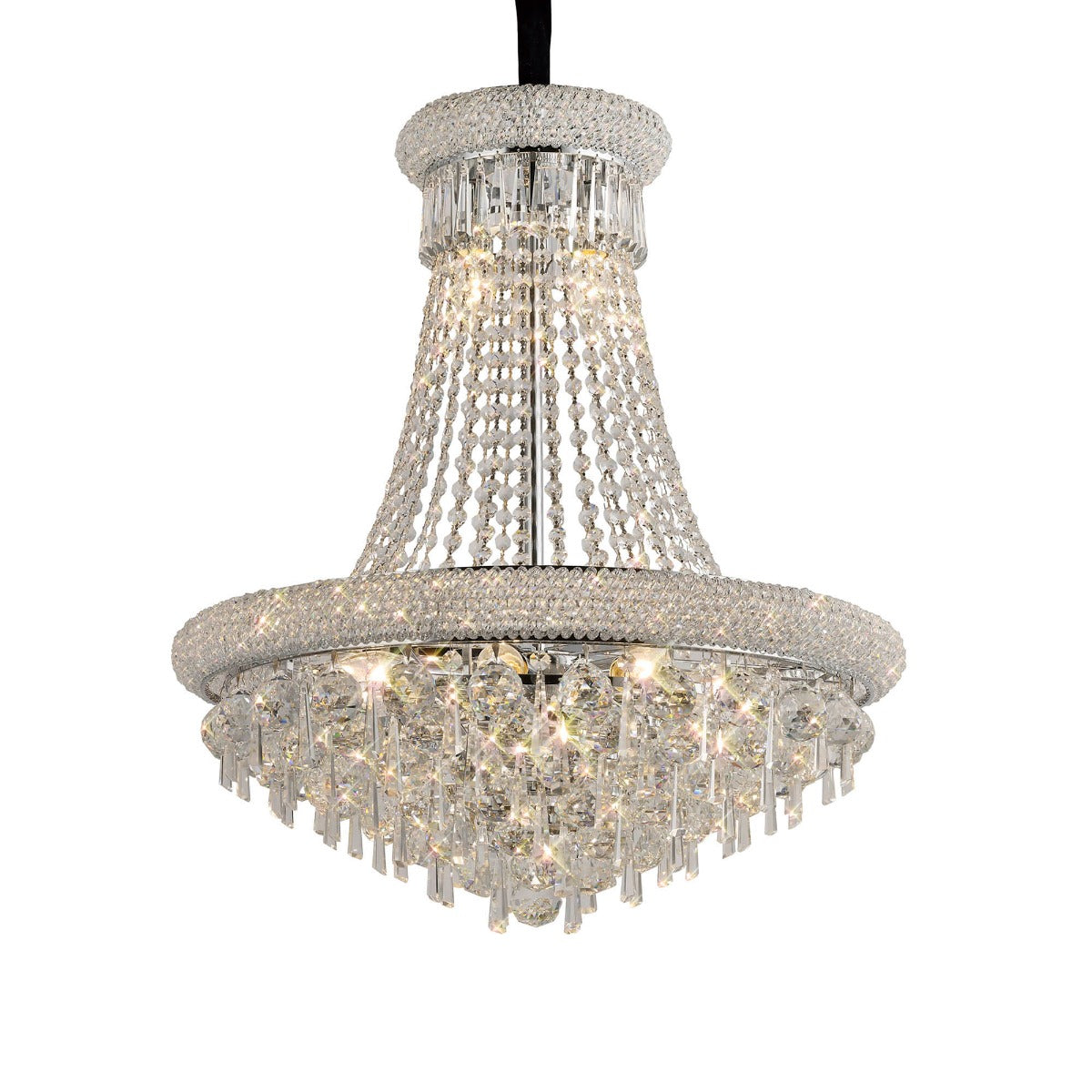 Diyas Alexandra 13 Light Pendant Light in Polished Chrome with Crystal