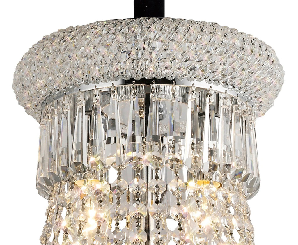 Diyas Alexandra 13 Light Pendant Light in Polished Chrome with Crystal
