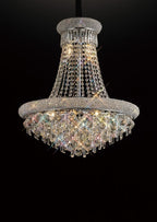 Diyas Alexandra 13 Light Pendant Light in Polished Chrome with Crystal