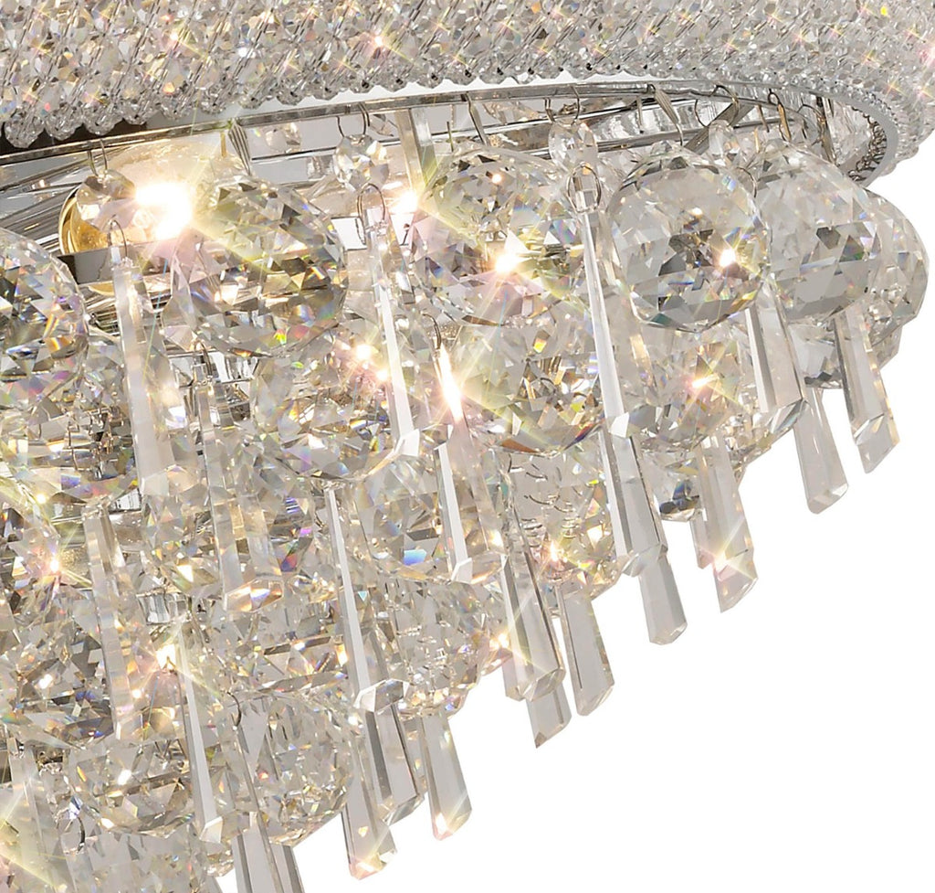 Diyas Alexandra 13 Light Pendant Light in Polished Chrome with Crystal