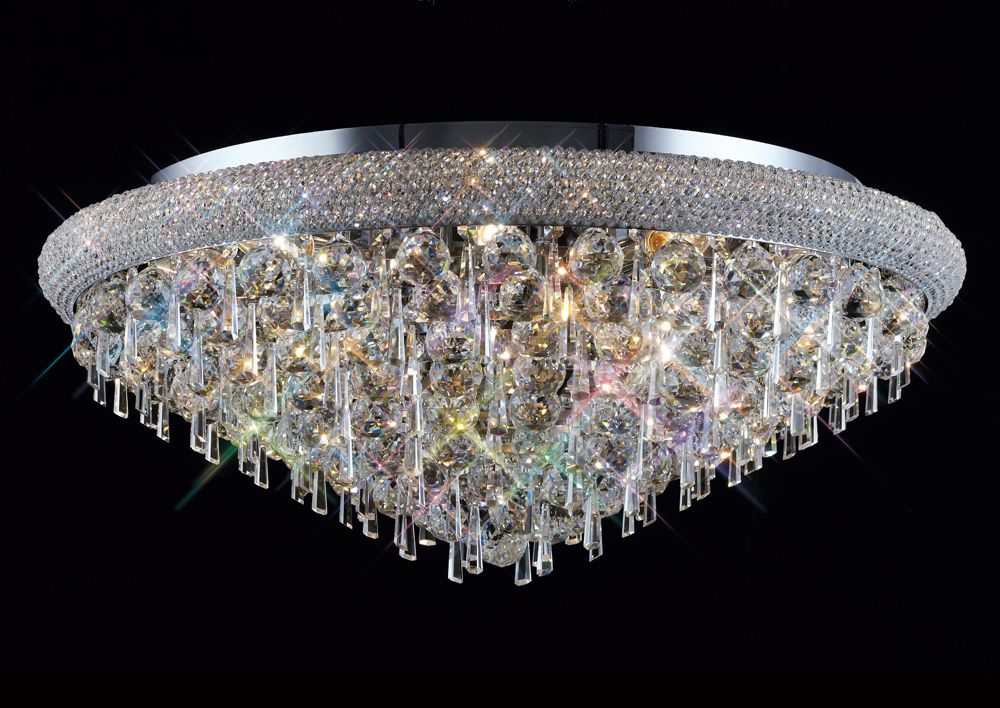 Diyas Alexandra 16 Light Ceiling Light in Polished Chrome with Crystal