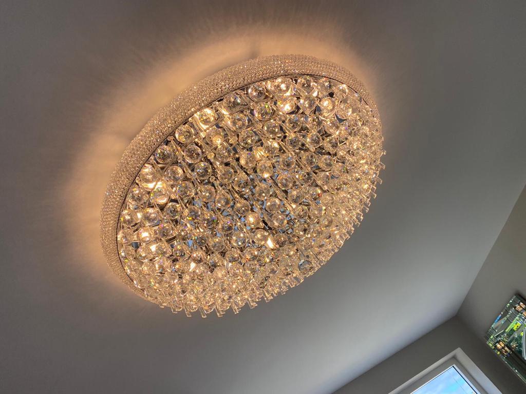 Diyas Alexandra 18 Light Ceiling Light in Gold with Crystal
