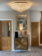 Diyas Alexandra 18 Light Ceiling Light in Gold with Crystal