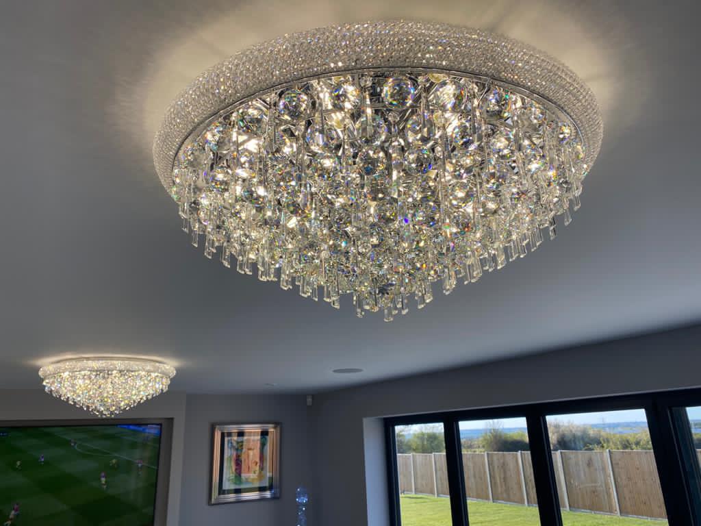 Diyas Alexandra 18 Light Ceiling Light in Polished Chrome with Crystal