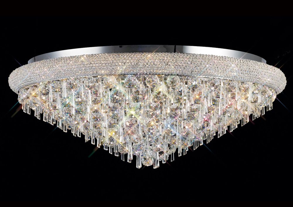 Diyas Alexandra 18 Light Ceiling Light in Polished Chrome with Crystal