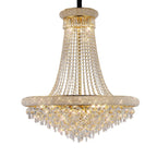 Diyas Alexandra 18 Light Pendant Light in Gold with Crystal