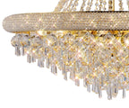 Diyas Alexandra 18 Light Pendant Light in Gold with Crystal