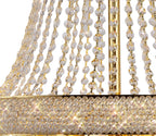 Diyas Alexandra 18 Light Pendant Light in Gold with Crystal