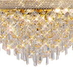 Diyas Alexandra 18 Light Pendant Light in Gold with Crystal