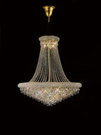 Diyas Alexandra 18 Light Pendant Light in Gold with Crystal