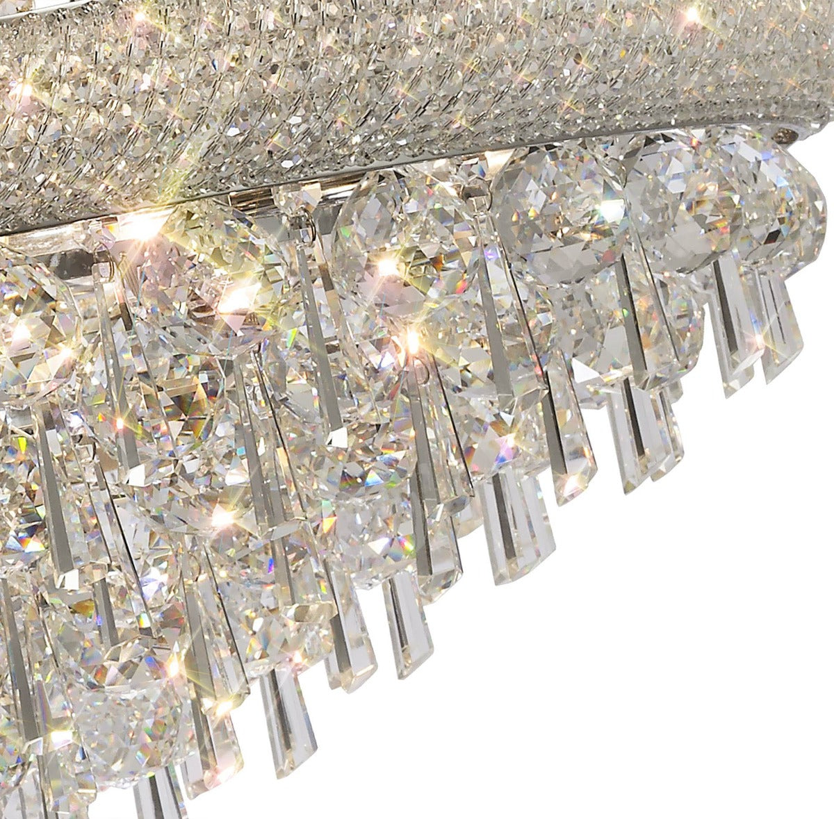 Diyas Alexandra 18 Light Pendant Light in Polished Chrome with Crystal