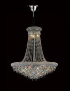 Diyas Alexandra 18 Light Pendant Light in Polished Chrome with Crystal