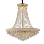 Diyas Alexandra 20 Light Pendant Light in Gold with Crystal