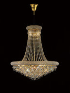 Diyas Alexandra 20 Light Pendant Light in Gold with Crystal
