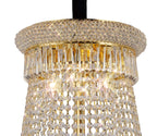 Diyas Alexandra 20 Light Pendant Light in Gold with Crystal