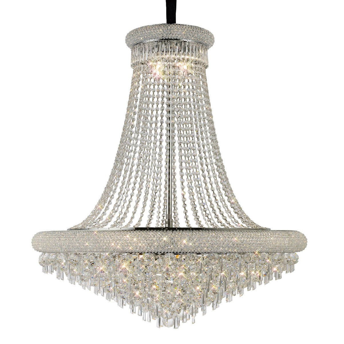 Diyas Alexandra 20 Light Pendant Light in Polished Chrome with Crystal