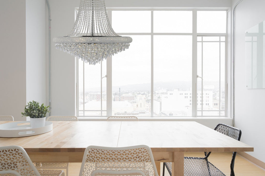 Diyas Alexandra 20 Light Pendant Light in Polished Chrome with Crystal