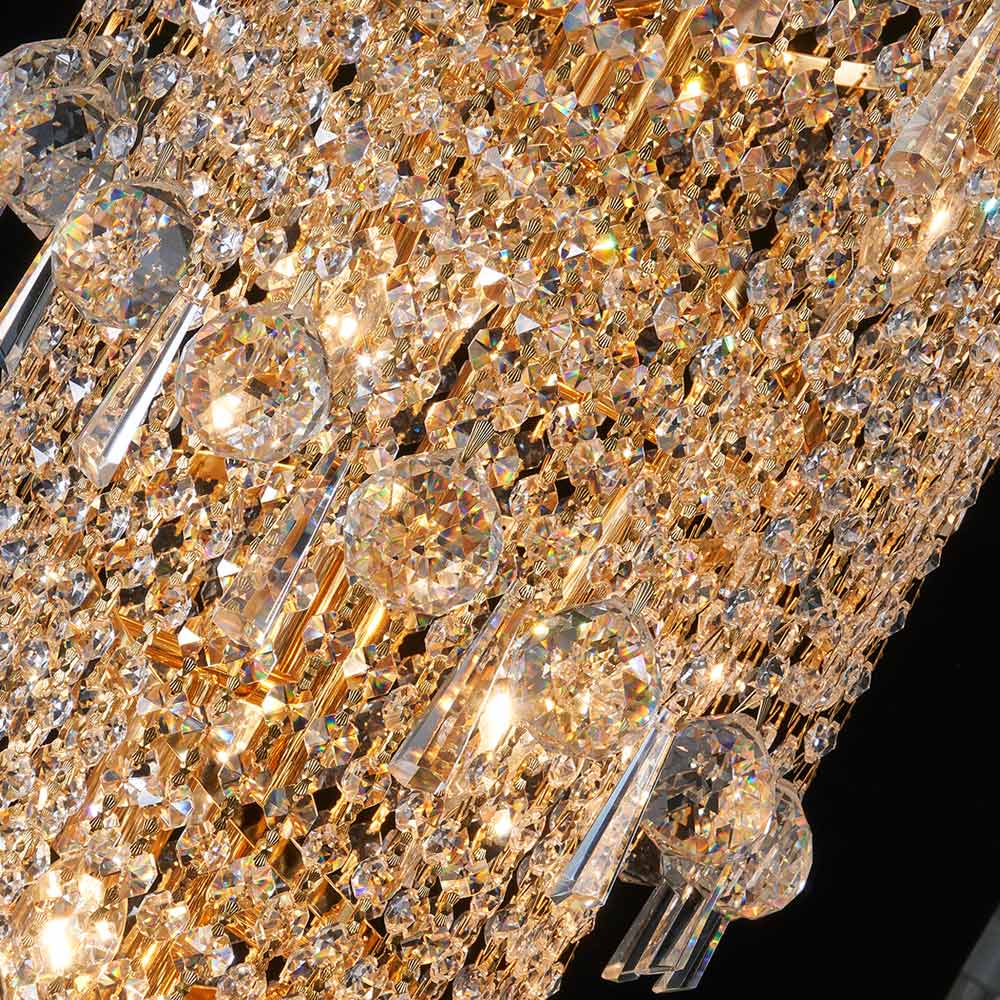Diyas Alexandra 25 Light 4 Tier Crystal Chandelier in Gold with Crystal