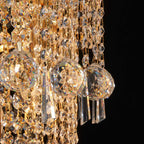 Diyas Alexandra 25 Light 4 Tier Crystal Chandelier in Gold with Crystal