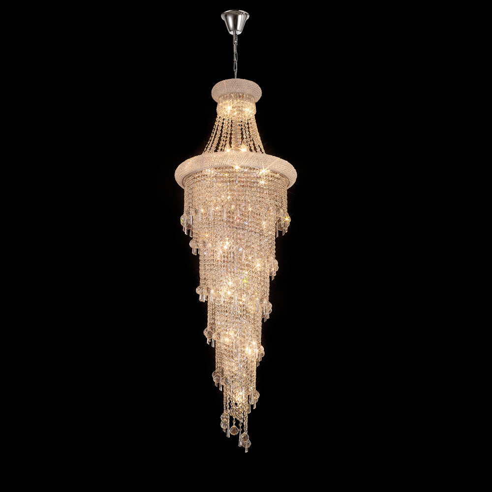Diyas Alexandra 25 Light 4 Tier Crystal Chandelier in Polished Chrome