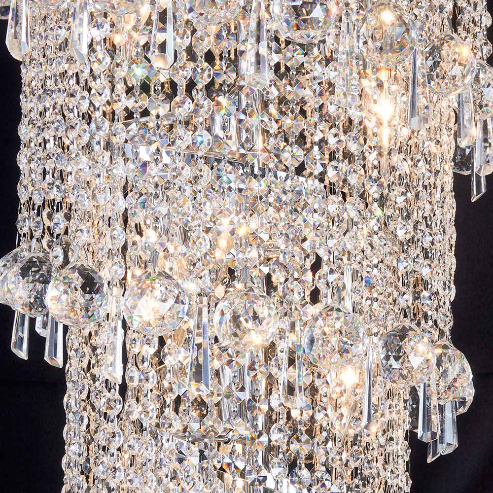 Diyas Alexandra 25 Light 4 Tier Crystal Chandelier in Polished Chrome