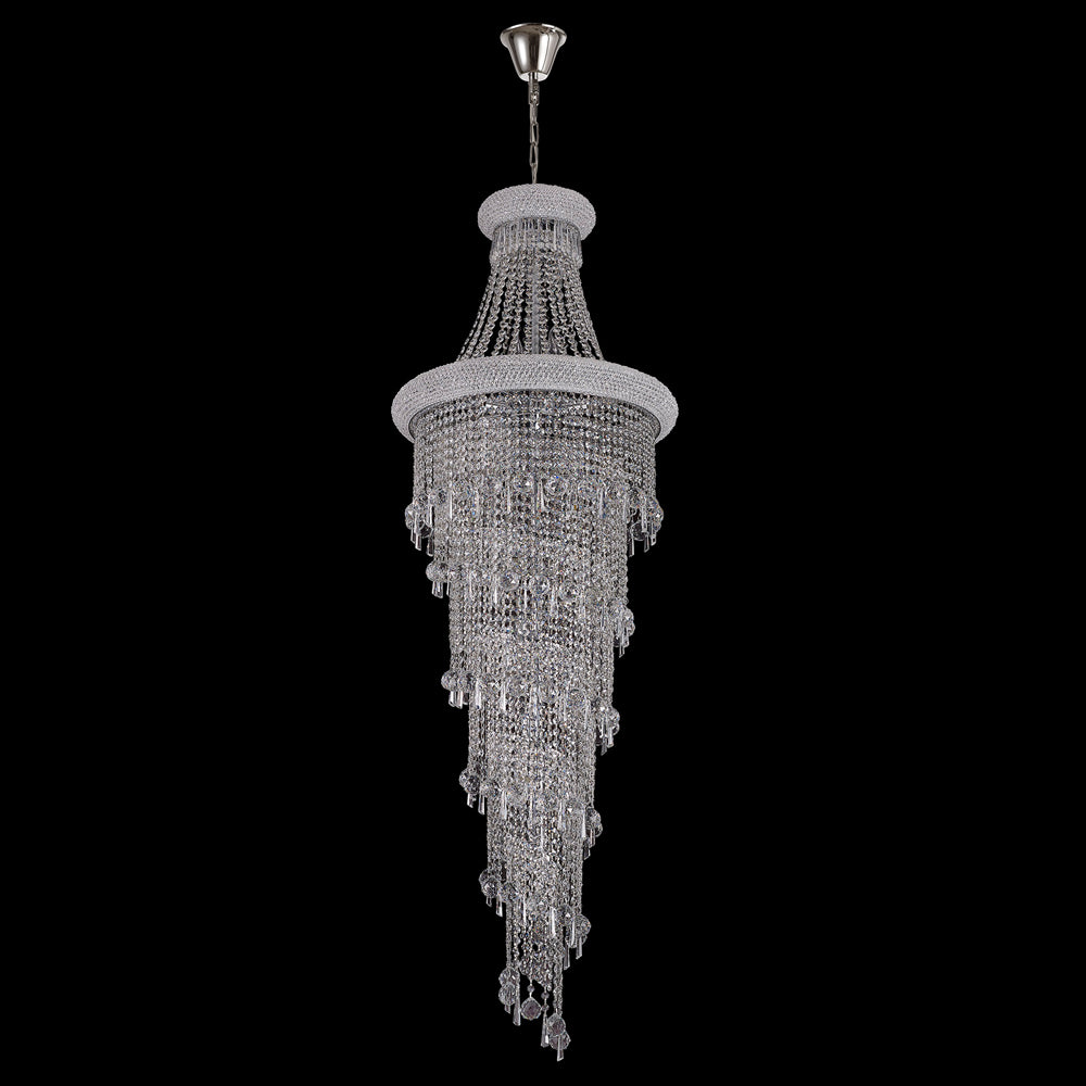 Diyas Alexandra 25 Light 4 Tier Crystal Chandelier in Polished Chrome