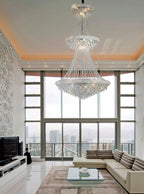 Diyas Alexandra 29 Light 3 Tier Pendant Light in Polished Chrome with Crystal