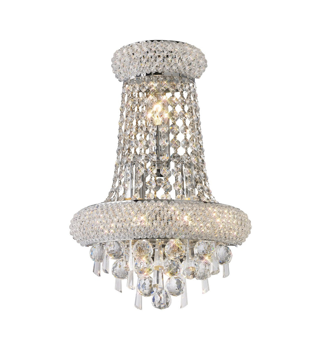 Diyas Alexandra 3 Light Large Wall Light in Polished Chrome with Crystal