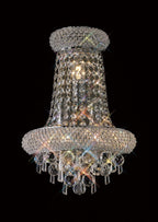 Diyas Alexandra 3 Light Large Wall Light in Polished Chrome with Crystal