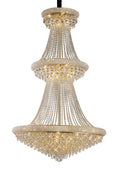 Diyas Alexandra 37 Light 3 Tier Crystal Chandelier in Gold with Crystal