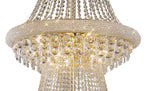 Diyas Alexandra 37 Light 3 Tier Crystal Chandelier in Gold with Crystal
