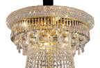 Diyas Alexandra 37 Light 3 Tier Crystal Chandelier in Gold with Crystal