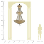 Diyas Alexandra 37 Light 3 Tier Crystal Chandelier in Gold with Crystal