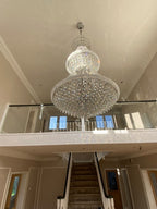 Diyas Alexandra 37 Light 3 Tier Pendant Light in Polished Chrome with Crystal