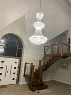 Diyas Alexandra 37 Light 3 Tier Pendant Light in Polished Chrome with Crystal