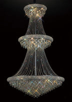 Diyas Alexandra 37 Light 3 Tier Pendant Light in Polished Chrome with Crystal