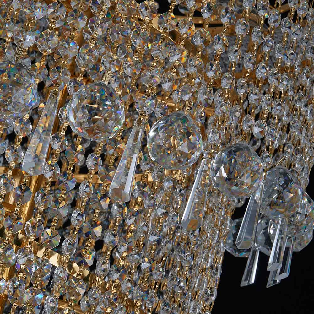 Diyas Alexandra 49 Light 4 Tier Crystal Chandelier in Gold with Crystal