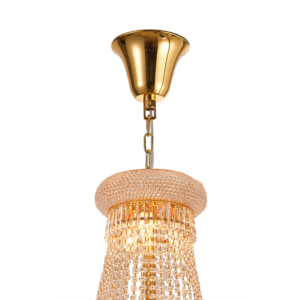 Diyas Alexandra 49 Light 4 Tier Crystal Chandelier in Gold with Crystal
