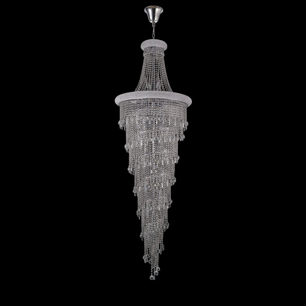 Diyas Alexandra 49 Light 4 Tier Crystal Chandelier in Polished Chrome