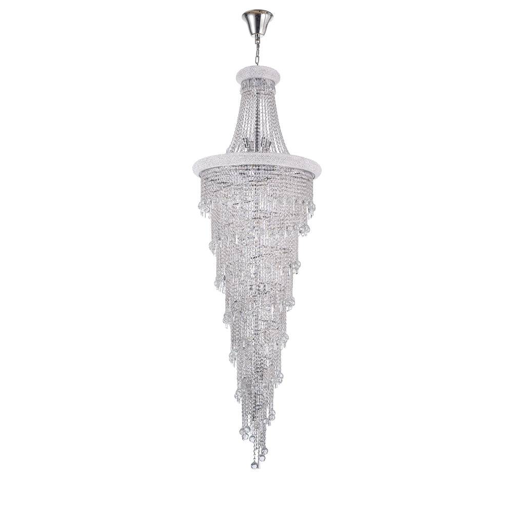 Diyas Alexandra 49 Light 4 Tier Crystal Chandelier in Polished Chrome