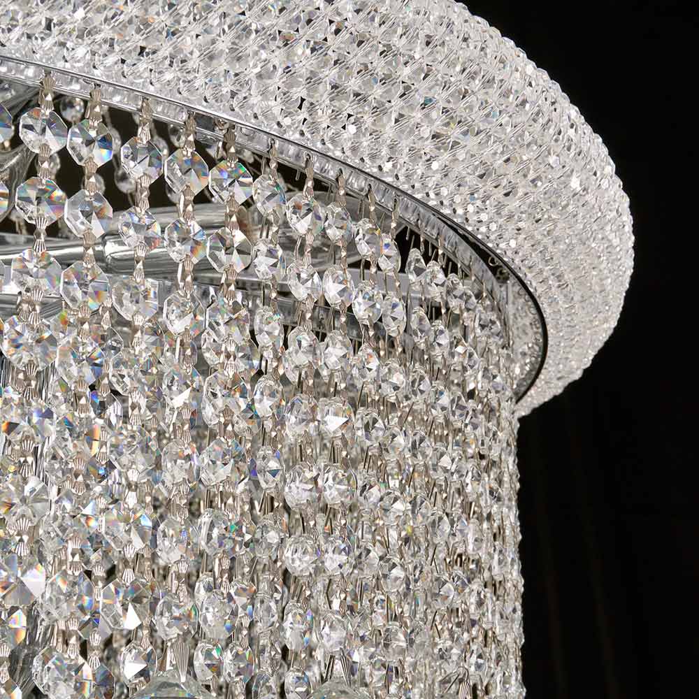 Diyas Alexandra 49 Light 4 Tier Crystal Chandelier in Polished Chrome