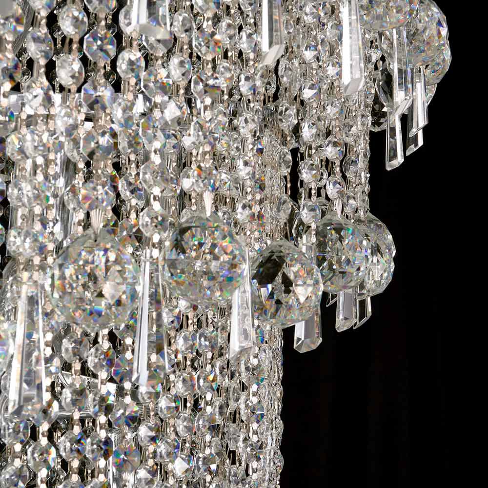 Diyas Alexandra 49 Light 4 Tier Crystal Chandelier in Polished Chrome