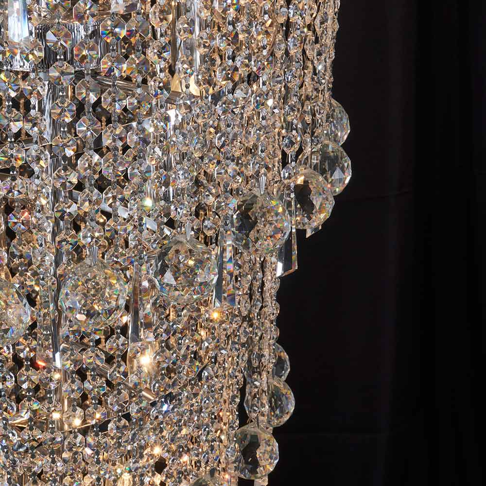 Diyas Alexandra 49 Light 4 Tier Crystal Chandelier in Polished Chrome