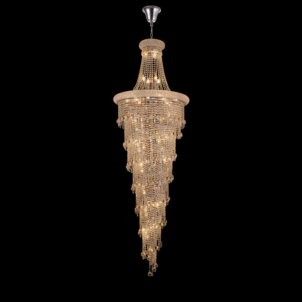 Diyas Alexandra 49 Light 4 Tier Crystal Chandelier in Polished Chrome