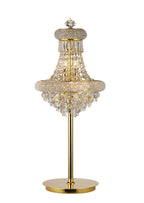 Diyas Alexandra 5 Light Table Lamp in Gold with Crystal