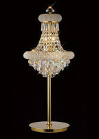 Diyas Alexandra 5 Light Table Lamp in Gold with Crystal